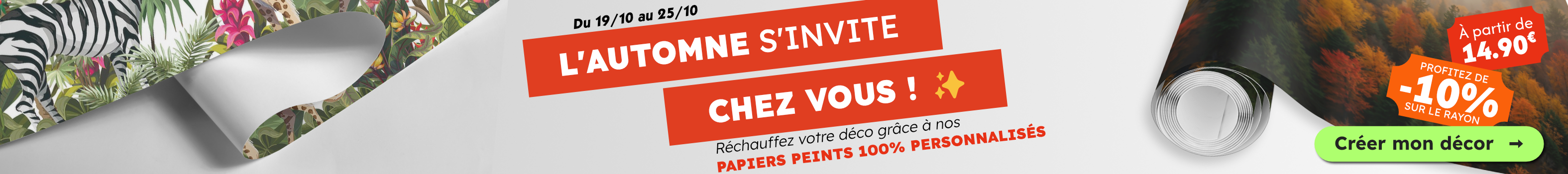 Réchauffez votre déco avec nos papiers peints !